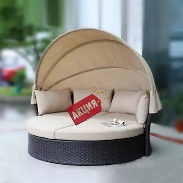 Диван-трансформер  Афродита   из искусственного ротанга Brown  