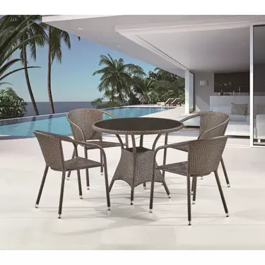 Комплект плетеной мебели Афродита Brown 4Pcs