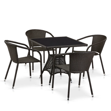 Комплект плетеной мебели  Афродита   Brown (4+1)  
