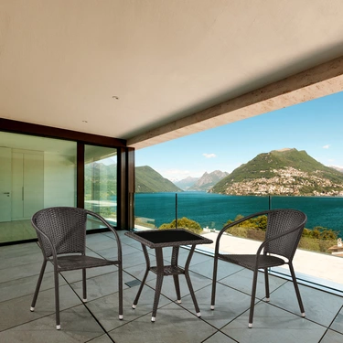 Комплект плетеной мебели Афродита  Brown 2Pcs  