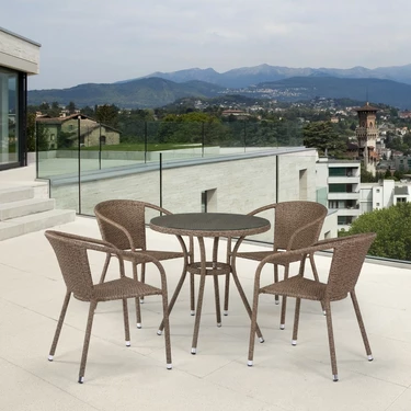 Комплект плетеной мебели  Афродита   Light Brown 4Pcs  