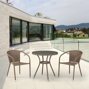 Комплект плетеной мебели  Афродита   Light brown  