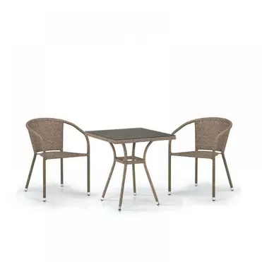 Комплект плетеной мебели  Афродита   Light brown 2Pcs  