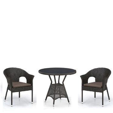 Комплект плетеной мебели  Афродита   Brown (2+1)