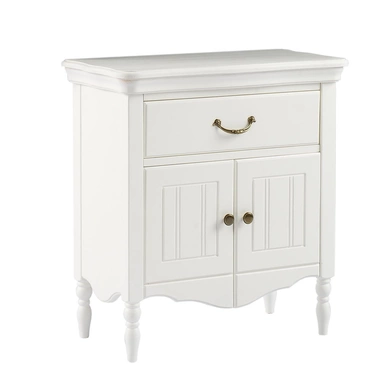 Прикроватный комод массив сосны белый Айно №16