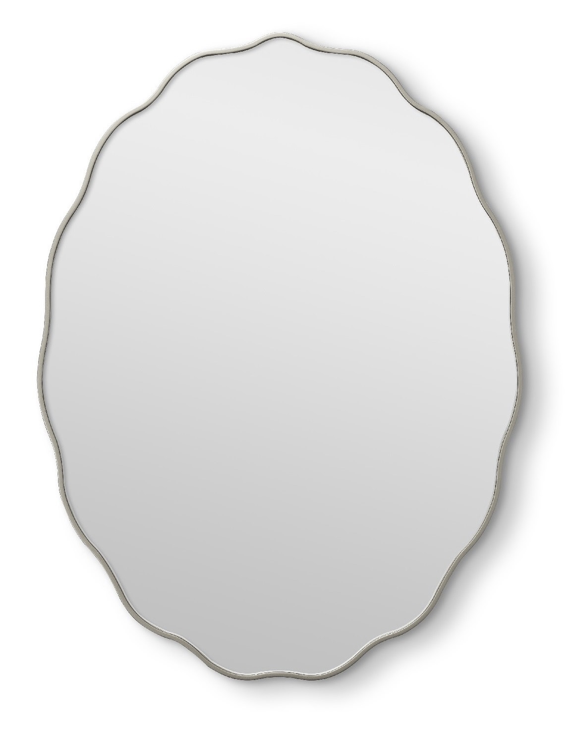 Fancy Oval Silver Зеркало в тонкой раме Smal