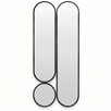 Deko mod.2 Black Сет из 3-х зеркал 35*160, 35*125 см, Ø35 см