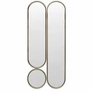 Deko mod.2 Gold Сет из 3-х зеркал 35*160, 35*125 см, Ø35 см