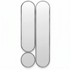 Deko mod.2 Silver Сет из 3-х зеркал 35*160, 35*125 см, Ø35 см