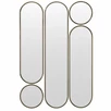 Deko mod.3 Gold Сет из 5-ти зеркал 35*160, 2х35*125 см, 2хØ35 см