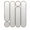 Deko mod.4 Gold Сет из 6-ти зеркал 2x35*160, 2х35*125 см, 2хØ35 см