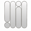 Deko mod.4 Silver Сет из 6-ти зеркал 2x35*160, 2х35*125 см, 2хØ35 см