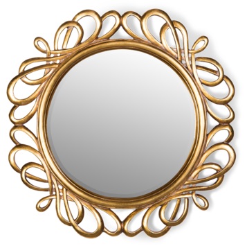 Зеркало в раме модерн Plexus Gold