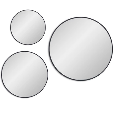 Saturn Black Сет из 3-х зеркал Ø55, Ø40, Ø30 см