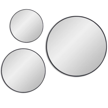 Saturn Black Сет из 3-х зеркал Ø55, Ø40, Ø30 см