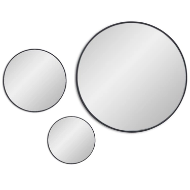 Jupiter Black Сет из 3-х зеркал Ø70, Ø40, Ø30 см
