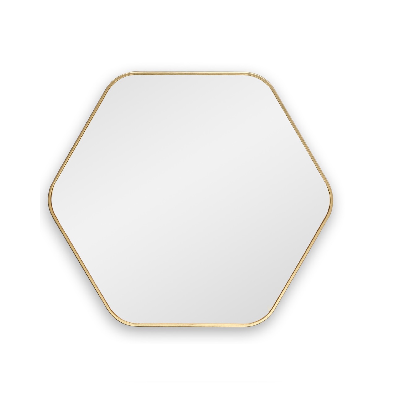 Hexagon S Gold Зеркало в тонкой раме Smal