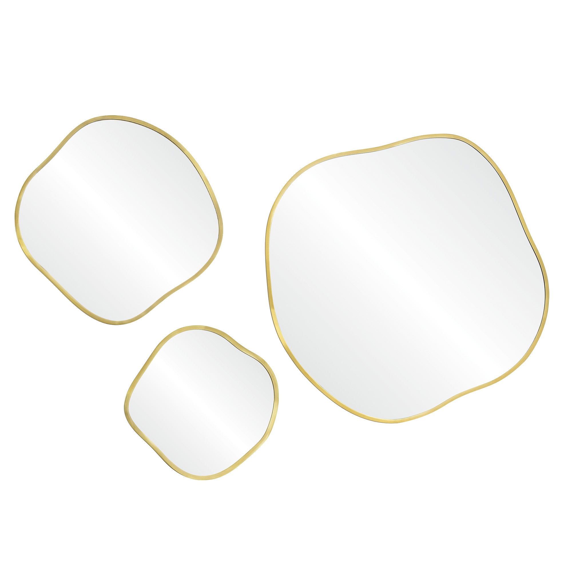 Organic Panno Gold Сет из 3-х зеркал Ø91, Ø61, Ø41 см