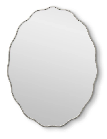 Fancy Oval Silver Зеркало в тонкой раме Smal