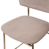 Стул полубарный Elle латте с золотыми ножками
