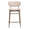 Стул полубарный Elle кремовый с золотыми ножками