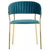 Стул Turner бирюзовый с золотыми ножками