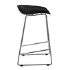 Стул полубарный Nevada чёрный с хромированными ножками