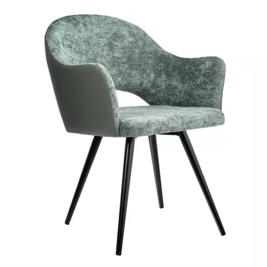 Стул Brody зелёный шенилл с экокожей с поворотным механизмом