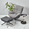 Кресло Hold тёмно-серый, экокожа, шенилл