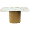 Стол Feast 140x85x77см, керамогранит CalaCattleyate gold мрамор