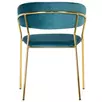 Стул Turner бирюзовый с золотыми ножками