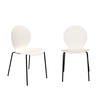 Комплект из 2-х стульев Wave белый с черными ножками