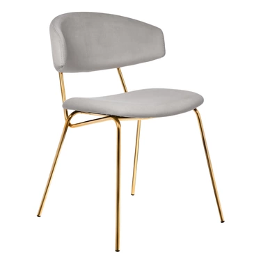 Стул Elaina серый с золотыми ножками RF 0781