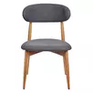 Стул Lucian тёмно-серый букле с ножками цвета орех