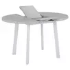 Стол Nest круглый раскладной 100-130x100x76,5см, Бетон Lyte, белый
