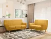 Диван Picasso двухместный горчичный, рогожка