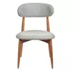 Стул Lucas светло-серый букле с ножками цвета орех