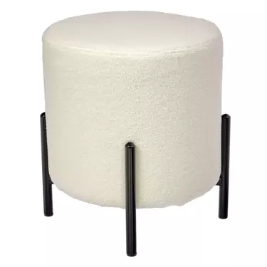 Стул-пуф Odin белый, искусственный мех