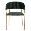 Комплект из 4-х стульев Turner зеленый, золотые ножки