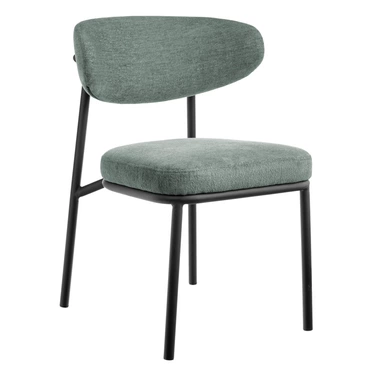 Стул Lucian 2 шалфей шенилл с чёрными ножками