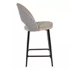 Стул полубарный Leo латте с жаккардом, поворотный механизм