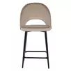 Стул полубарный Leo латте с жаккардом, поворотный механизм