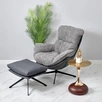 Кресло Hold тёмно-серый, экокожа, шенилл