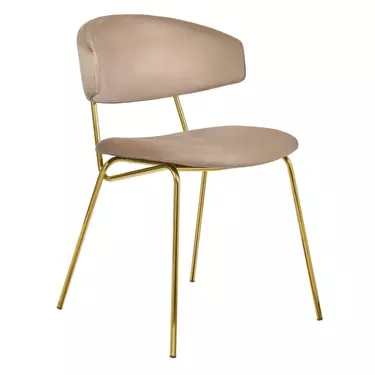 Стул Elaina латте с золотыми ножками