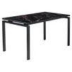 Стол Arion раскладной 140-180х80х75 чёрный мрамор с чёрными ножками