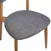 Стул Lucian тёмно-серый букле с ножками цвета орех
