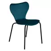 Стул Sevenstar тёмно-бирюзовый велюр с чёрными ножками