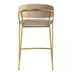 Стул полубарный Turin латте с золотыми ножками