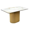 Стол Feast 140x85x77см, керамогранит CalaCattleyate gold мрамор