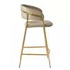Стул полубарный Turin латте с золотыми ножками